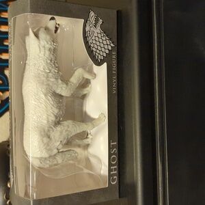 Ghost Vinyl Figure  Game of Thrones Direwolf 6"L Jon Snow HBO 2017 Culturefly